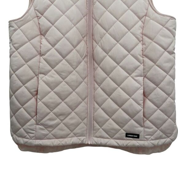 Land’s End Quilted Puffer Vest Light Pink  XL/18 - Picture 5 of 10